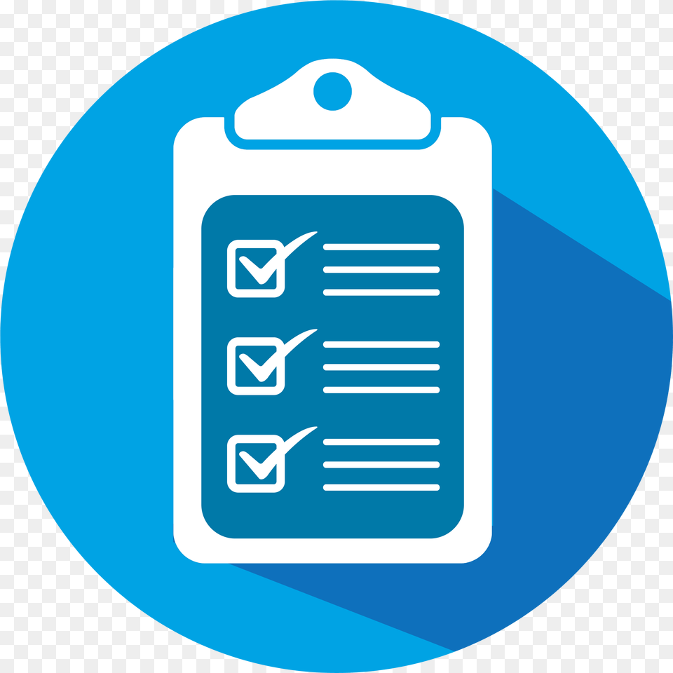 New Enquiry Checklist For Distributors Clipboard Icon Blue Checklist Icon, Cup, Disk, Bottle Png