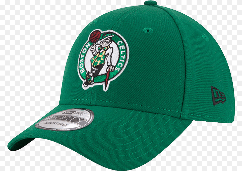 New Era The League Cap Boston Celtics Boston Celtics New Era Hat Baseball Cap, Clothing, Person Free Transparent Png