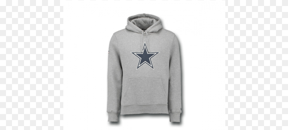 New Era Dallas Cowboys Logo Hoodie Nfl Sweatshirt Grey, Clothing, Hood, Knitwear, Sweater Free Transparent Png