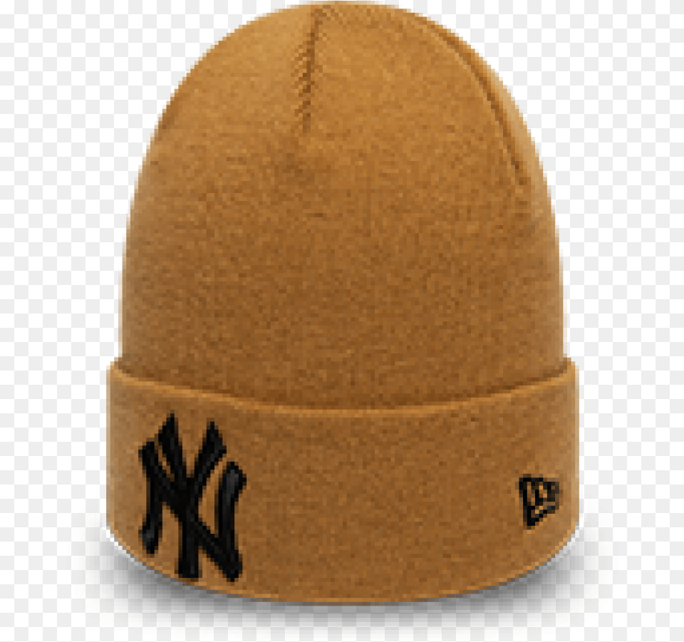 New Era League Essential Cuff Knit New York Yankees New York Yankees Beanie Brown, Cap, Clothing, Hat, Hardhat Png Image