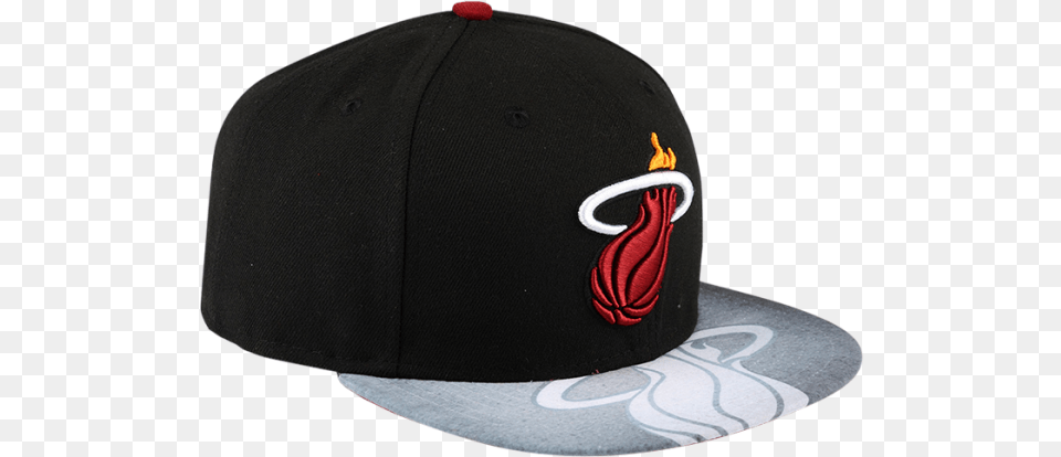 New Era Vizasketch Miami Heat Fitted Cap Cap Full Size Baseball Cap, Baseball Cap, Clothing, Hat Free Transparent Png