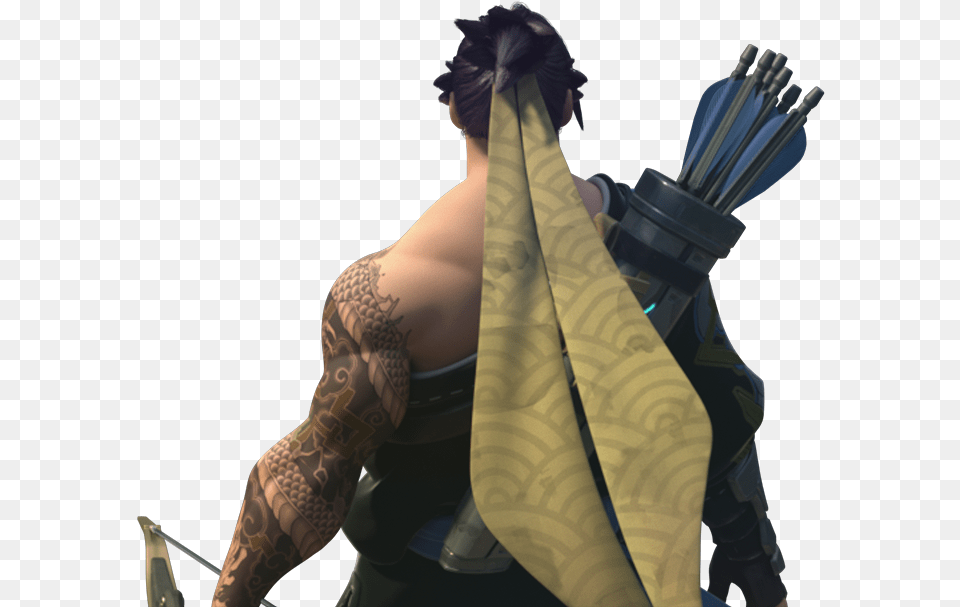 New Event Hanzo, Tattoo, Skin, Person, Weapon Png Image
