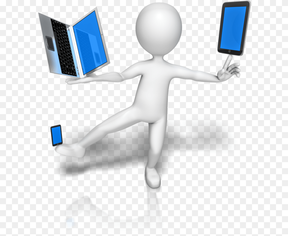 New Forms Of Learning Stick Figure Using Tablet, Laptop, Computer, Electronics, Pc Png