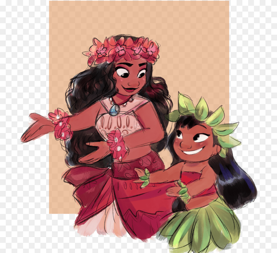 New Friends By Irlsealpup Disney Characters Disney Moana And Lilo, Baby, Person, Hula, Toy Free Png Download