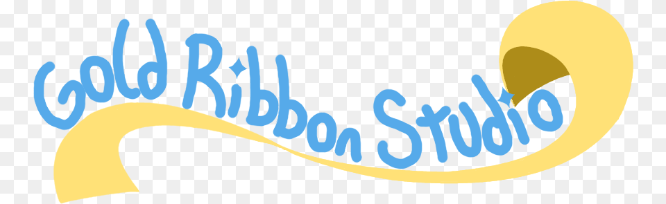 New Gold Ribbon Studio Logo Ribbon, Text Png Image