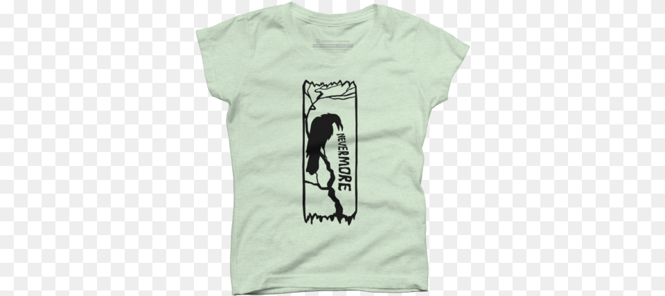 New Green Crow Girlu0027s T Shirts Design By Humans Transparent, Clothing, T-shirt, Shirt Png