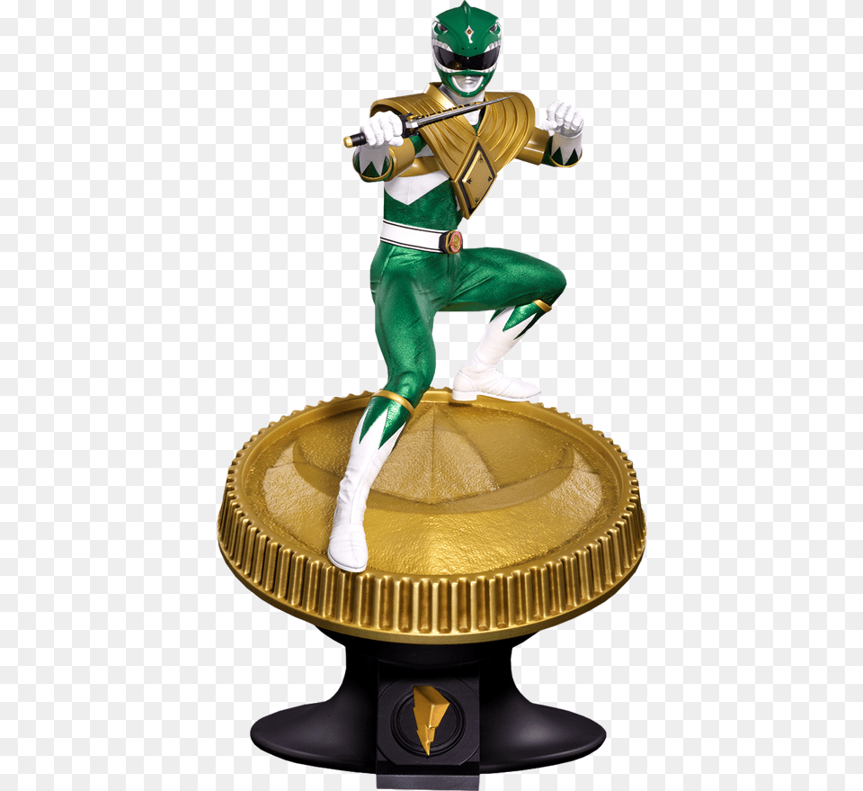 New Green Ranger Statue, Figurine, Adult, Male, Man Free Png