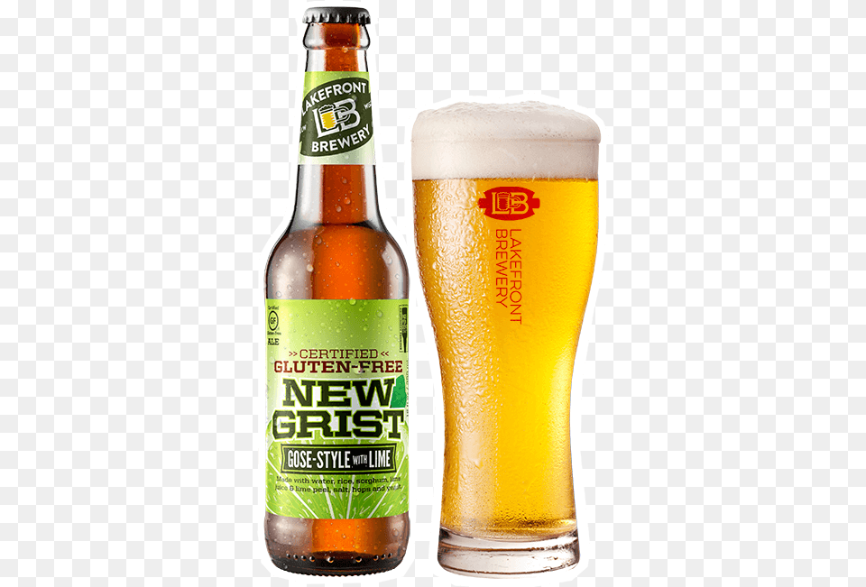 New Grist Gose New Grist Lime Beer, Alcohol, Lager, Beverage, Glass Free Transparent Png