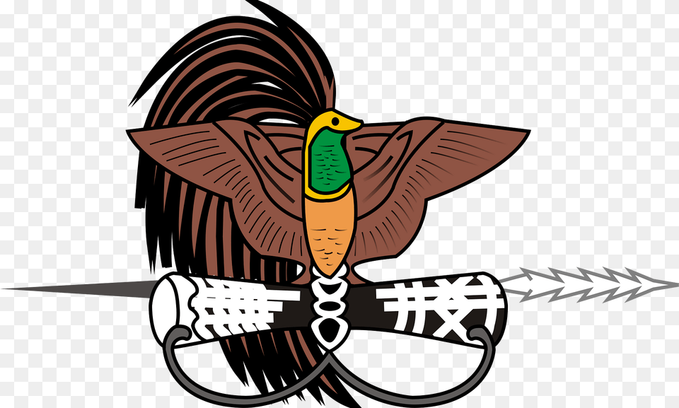 New Guinea Coat Of Arm Clipart, Animal, Beak, Bird, Dinosaur Png Image