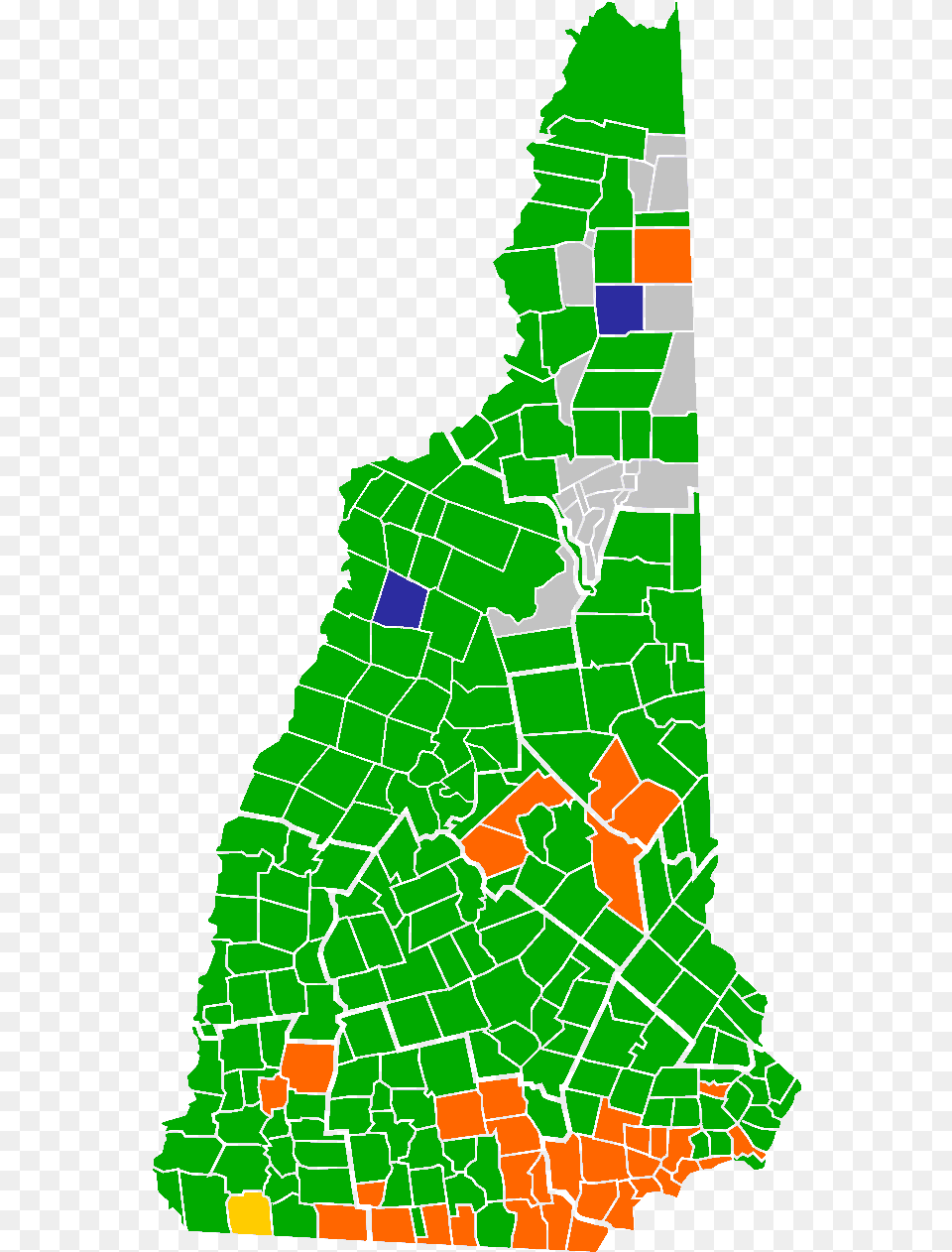 New Hampshire Republican Presidential Primary Election 2008 New Hampshire Primary By Town, Chart, Green, Plot, Person Png