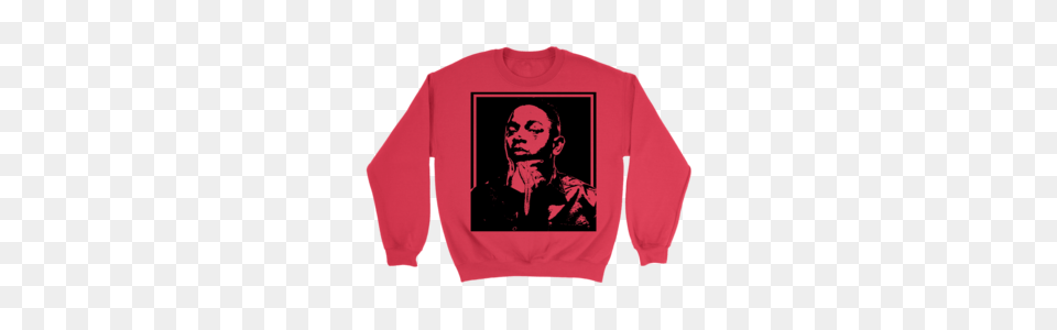 New Hip Hop Graphic Crewneck Featuring Icon Kendrick Lamar, Clothing, Sweatshirt, Sweater, Knitwear Png Image