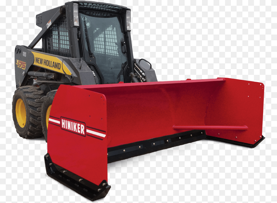 New Holland Skid Steer With Boss Pusher, Machine, Bulldozer, Snowplow, Tractor Free Png Download