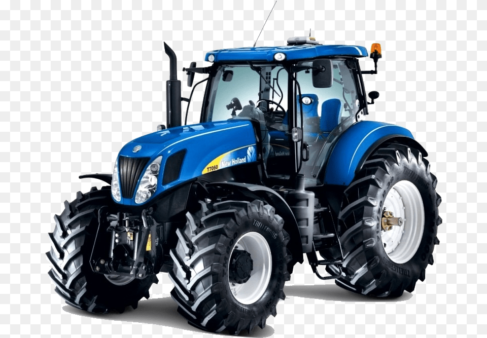 New Holland T7070 Tractor, Vehicle, Transportation, Wheel, Machine Png