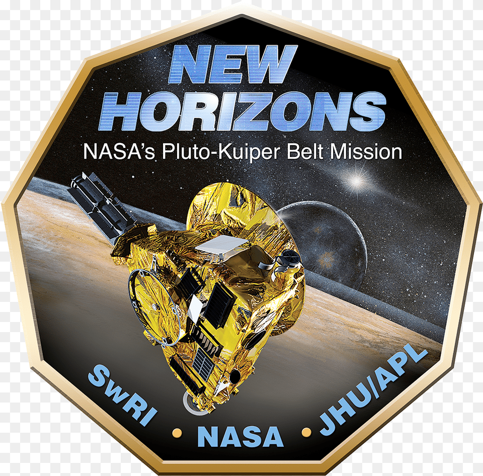 New Horizons Pluto Kuiper Belt Mission Patch Nasa New Horizons Logo, Vehicle, Aircraft, Airplane, Transportation Free Png