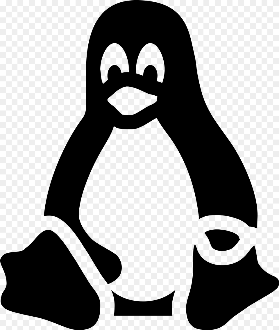 New Images 2018 Penguin Clipart Black And White Linux Icon, Gray Png Image