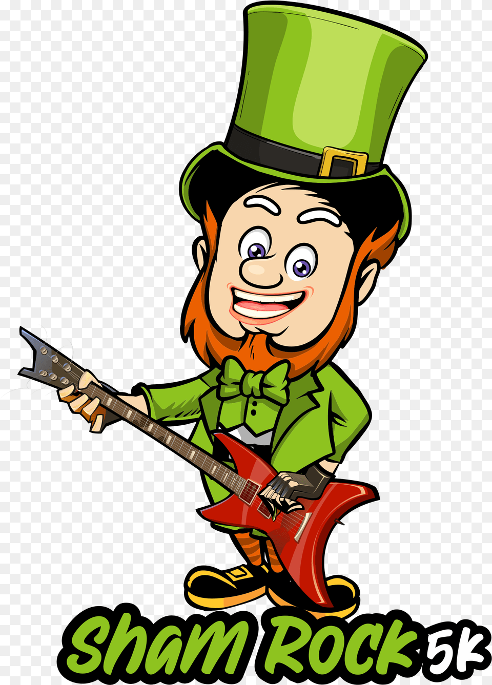 New In 2020 Introducting The Shamrock 5k Cartoon, Guitar, Musical Instrument, Person, Face Png Image