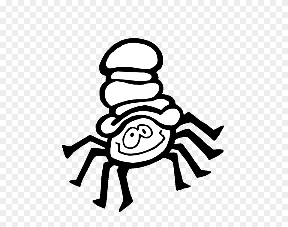New Itsy Bitsy Halloween Spider Coloring, Stencil, Animal, Invertebrate Free Png Download