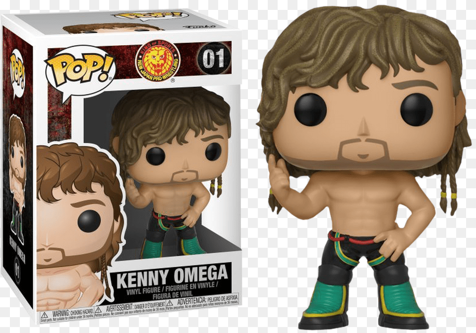 New Japan Pro Wrestling Kenny Omega Funko Pop, Doll, Toy, Face, Head Png Image