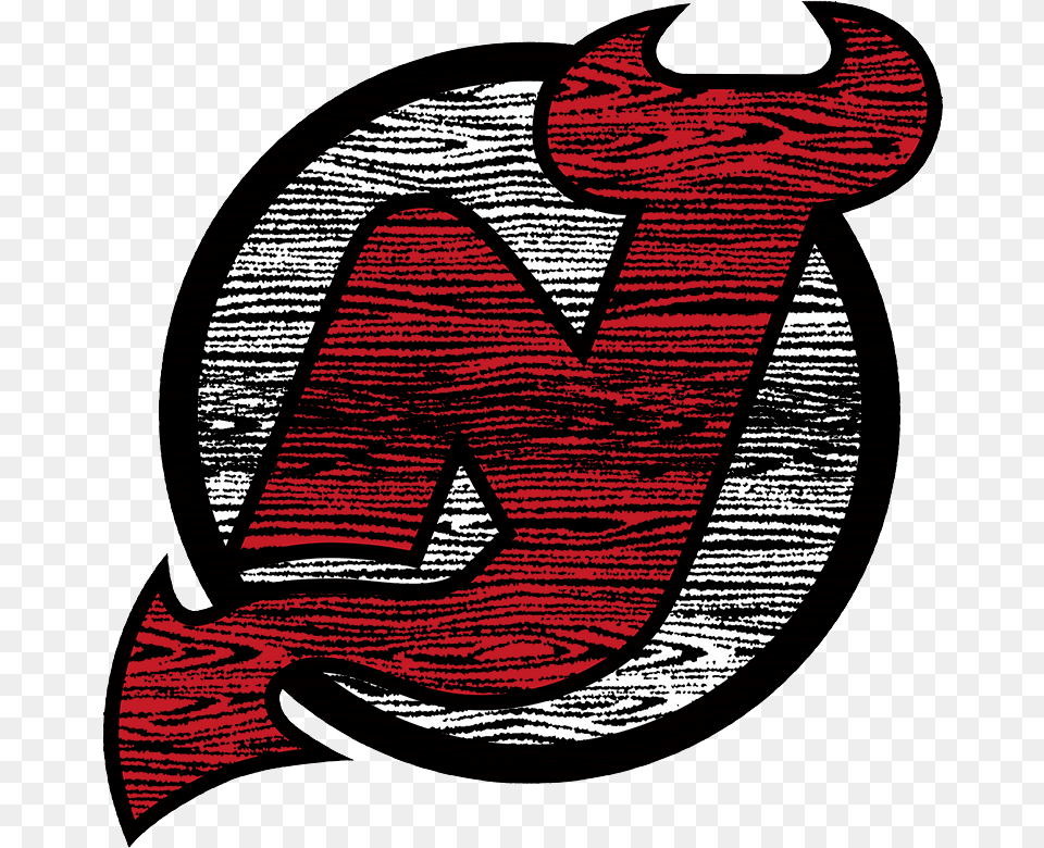 New Jersey Devils 1999 Present Primary Logo Distressed New Jersey Devils Iphone, Text, Alphabet, Ampersand, Symbol Free Png Download