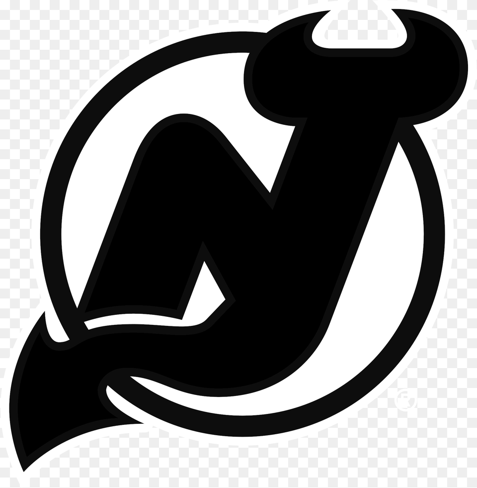 New Jersey Devils Logo Transparent New Jersey Devils, Symbol, Stencil Png