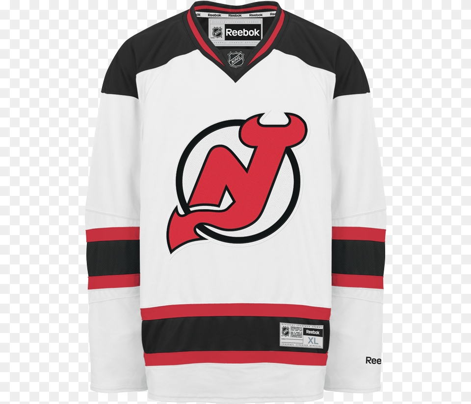 New Jersey Devils White Jersey Adidas, Clothing, Shirt, Adult, Male Free Png Download