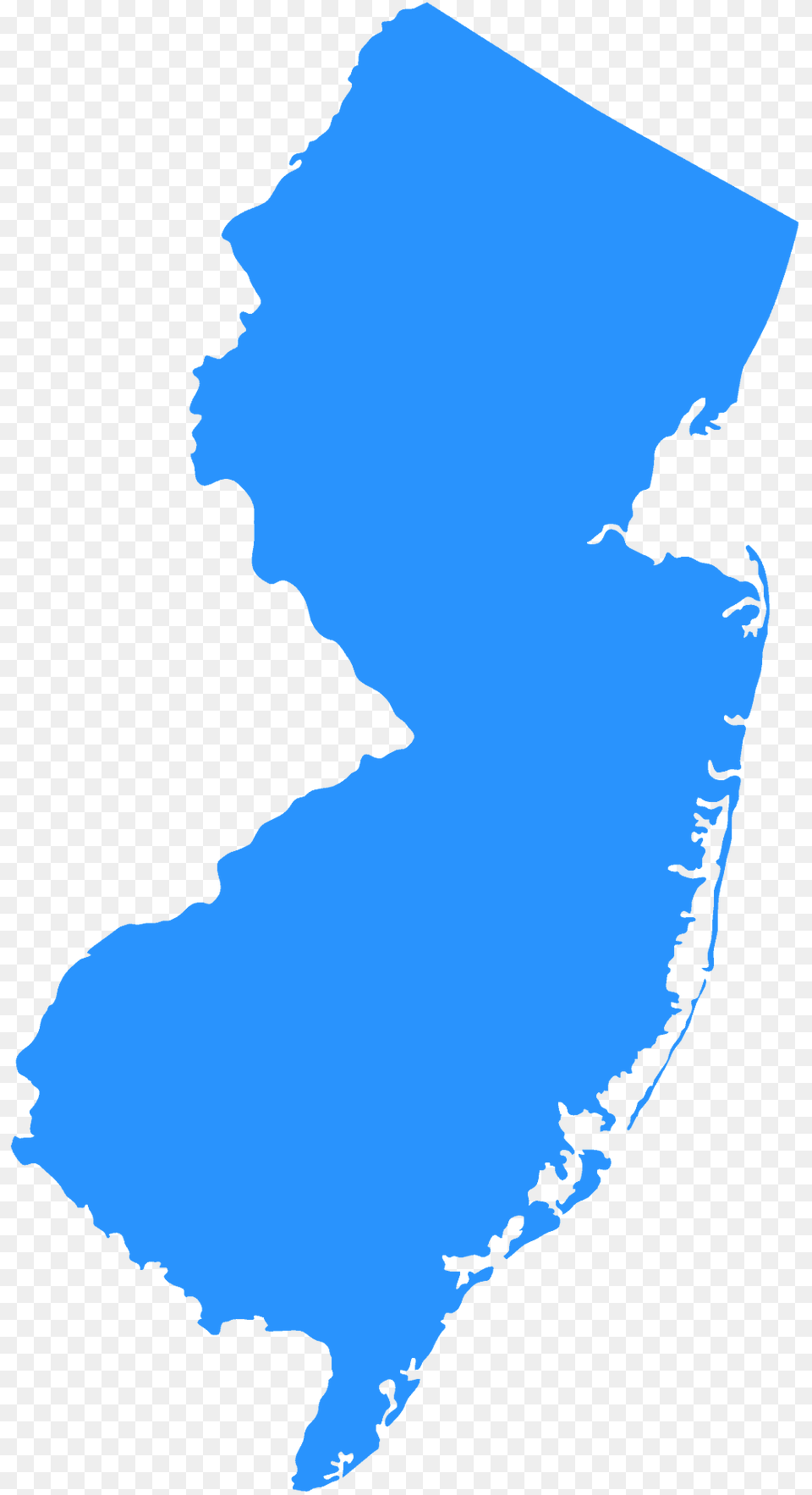 New Jersey Map Silhouette, Coast, Land, Nature, Outdoors Free Transparent Png