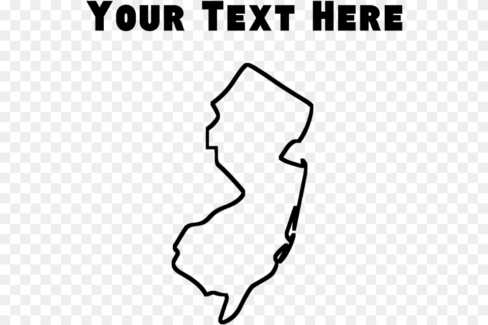 New Jersey Outline, Gray Png