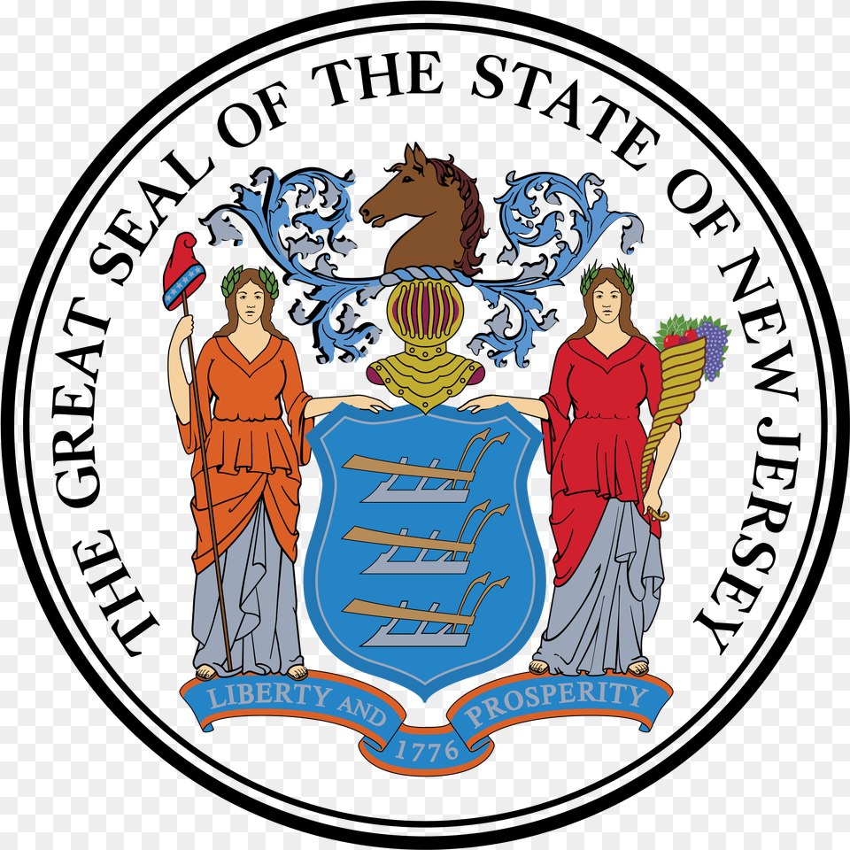New Jersey State Seal Svg Vector New Jersey State Seal, Adult, Person, Woman, Female Png