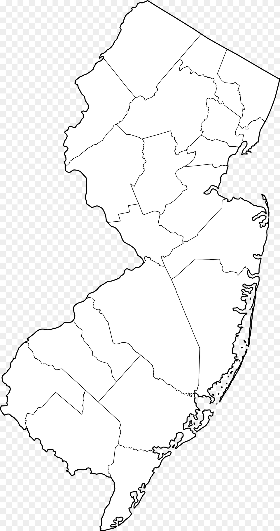 New Jersey With Counties, Plot, Chart, Map, Adult Png Image