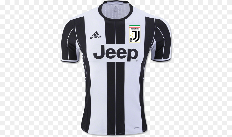 New Juventus Crest On Shirt Juventus Home Kit 2016, Clothing, Jersey, T-shirt Png Image