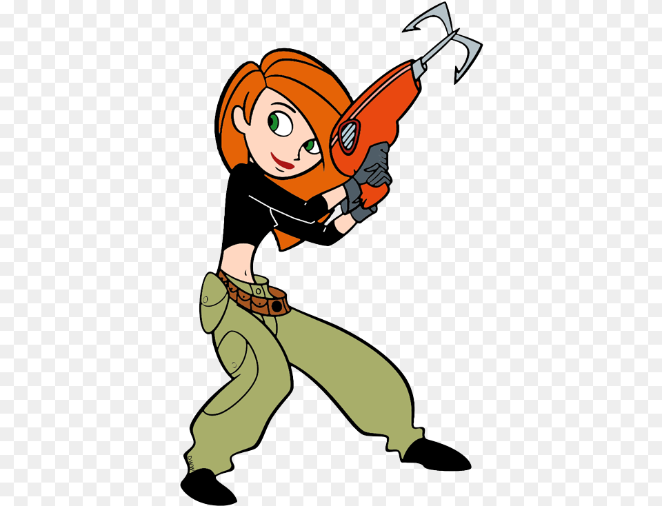 New Kim Possible With Grappling Hook Kim Possible Ron Stoppable Fight, Cartoon, Adult, Female, Person Png
