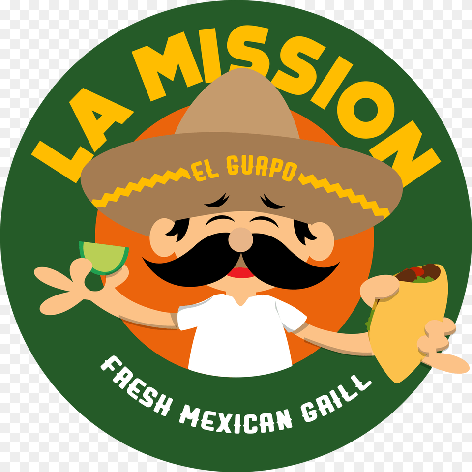 New La Mission Trucklogo Attachment Seafood Restaurant Clip Art, Clothing, Hat, Logo, Face Free Png Download