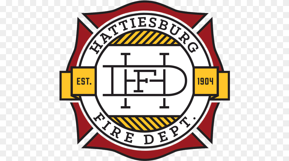 New Ladder Six Truck And Logo Hattiesburg Fire Department Logo, Badge, Symbol, Dynamite, Weapon Free Png Download