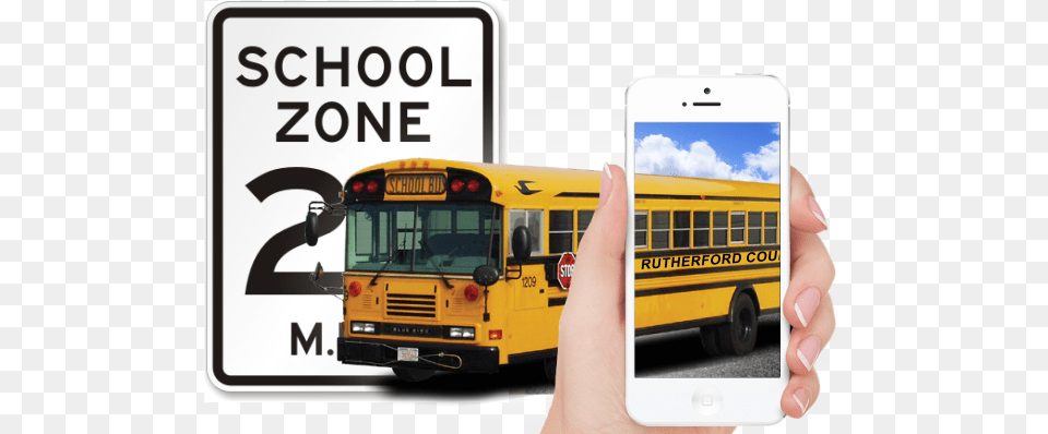New Law In Action Now No Talking Or Texting On Phone In Cell Phones And School Zones, Bus, Transportation, Vehicle, School Bus Png Image