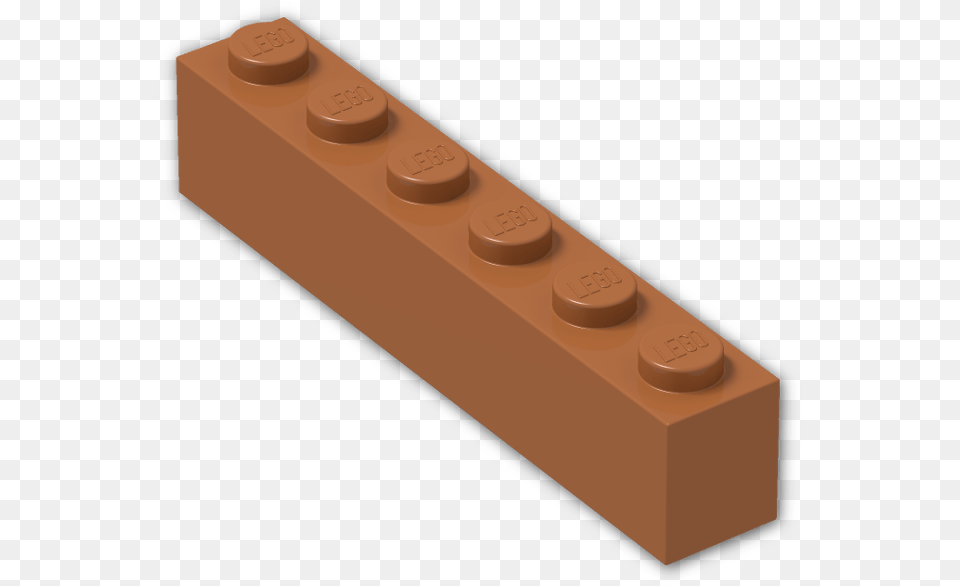 New Lego Brick 1 X 6 Dark Orange Chocolate Bar Free Png