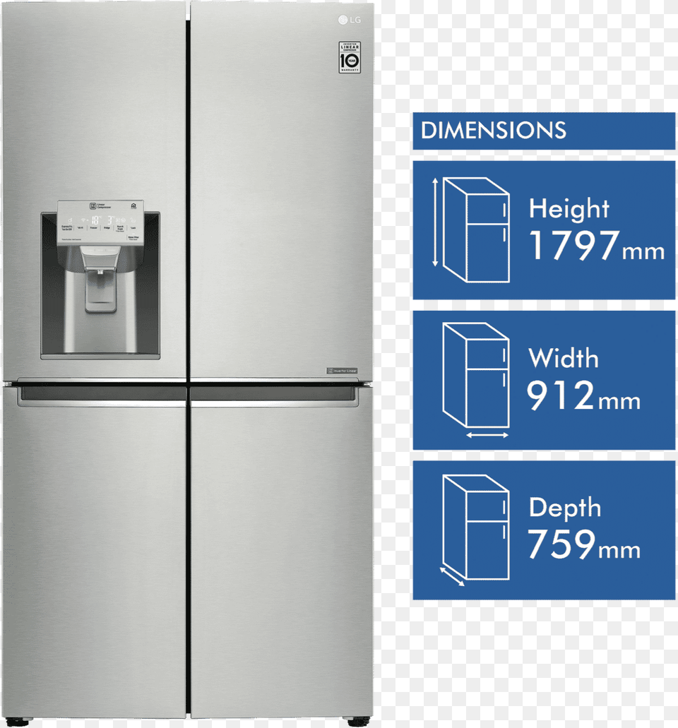 New Lg Gf L708pl 708l French Door Refrigerator Refrigerator, Device, Appliance, Electrical Device, Switch Png