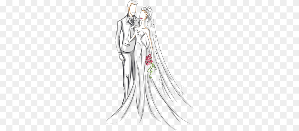 New Life Wedding Photography Bride And Groom Sketch, Book, Comics, Publication, Art Png