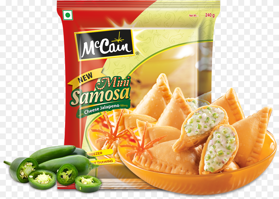 New Mccain Mini Samosa With Cheese Jalapeno Filling Mccain Cheese Jalapeno Samosa, Food, Lunch, Meal, Snack Free Png Download