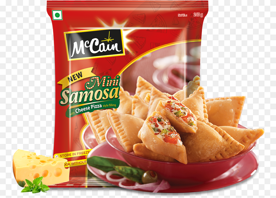 New Mccain Mini Samosa With Cheese Pizza Styly Filling, Food, Lunch, Meal, Snack Free Png Download