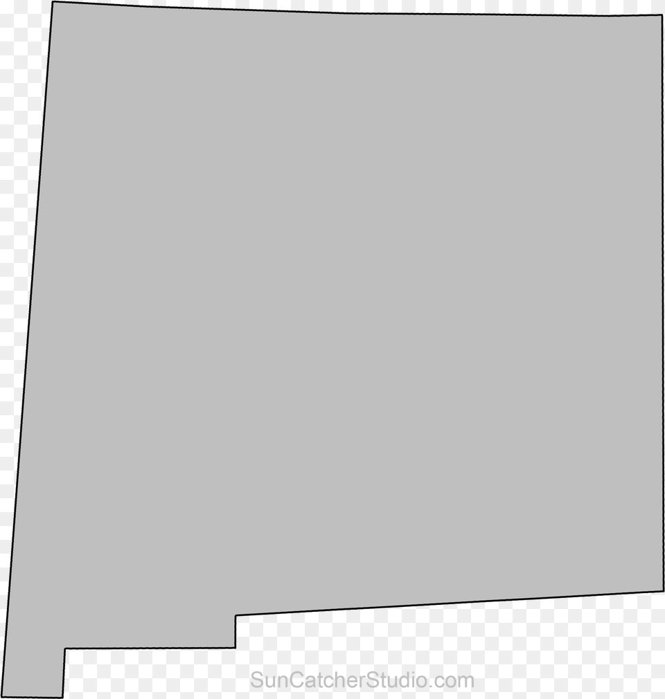 New Mexico Map Outline Shape State State Of New Mexico Outline, Electronics, Gray, Screen, White Board Free Png Download