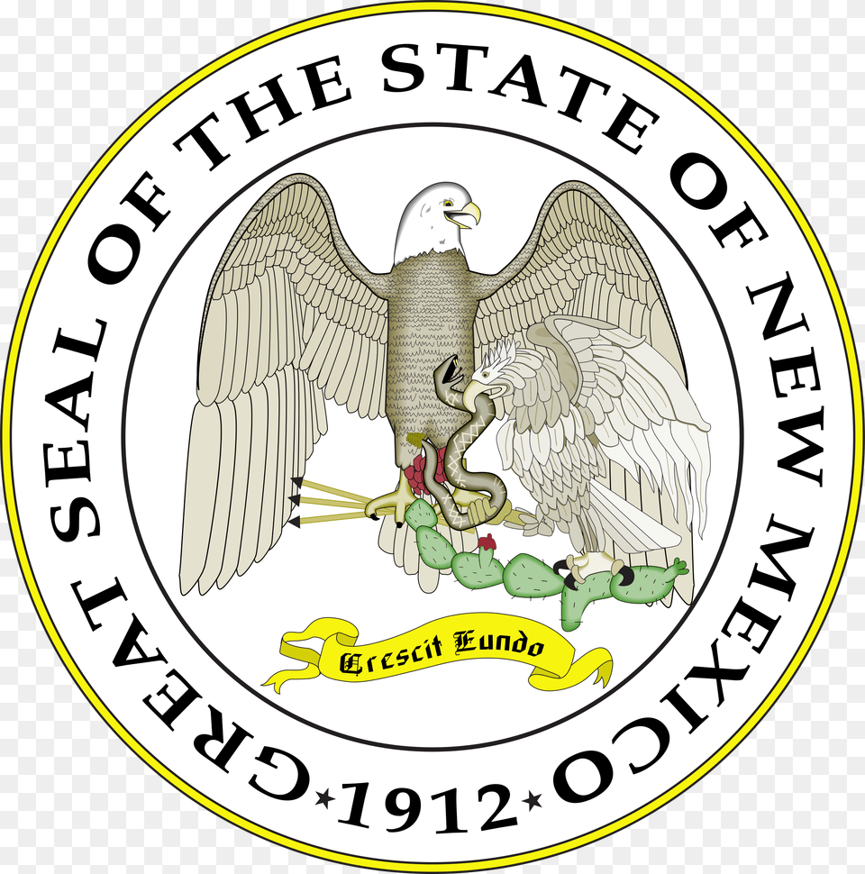 New Mexico State Seal New Mexico Official Seal, Animal, Bird, Logo, Eagle Png Image