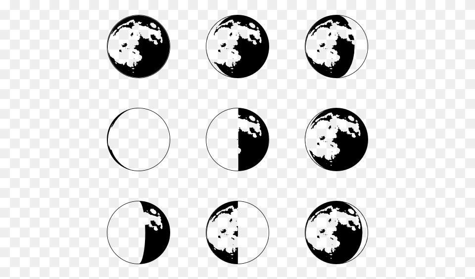 New Moon Cycle Clip Art, Astronomy, Outer Space, Planet, Globe Png Image