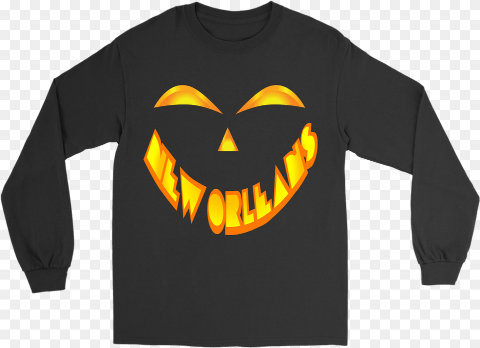 New Orleans Jack O39 Lantern Pumpkin Face Halloween Inxs Bitter Tears Shirt, Clothing, Logo, Long Sleeve, Sleeve Free Transparent Png