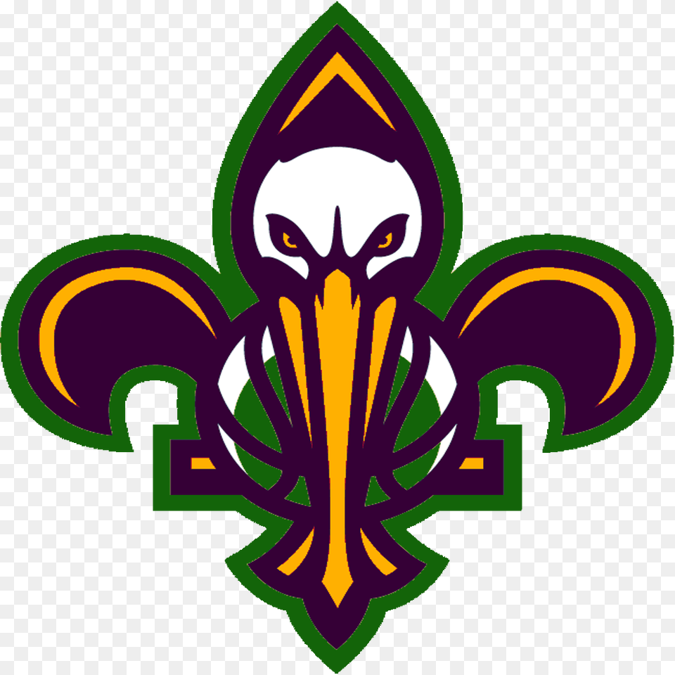 New Orleans Pelicans Logo Recolor, Emblem, Symbol Free Png