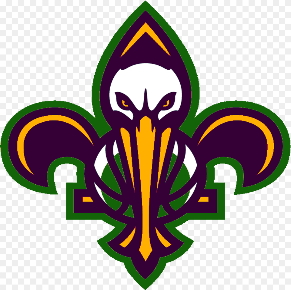 New Orleans Pelicans Logos Image New Orleans Pelicans Mardi Gras Logo, Emblem, Symbol Free Transparent Png