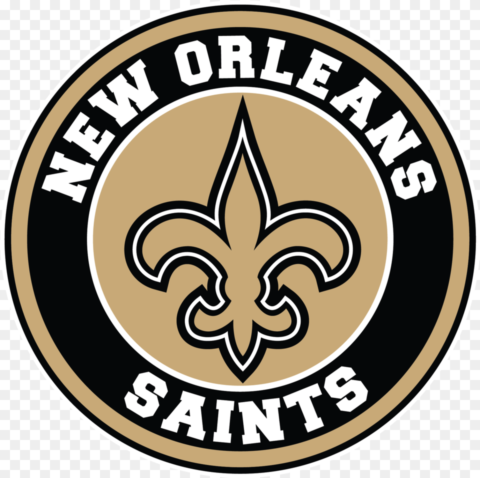 New Orleans Saints Circle Logo Vinyl Dec New Orleans Saints Stickers, Emblem, Symbol Free Png Download