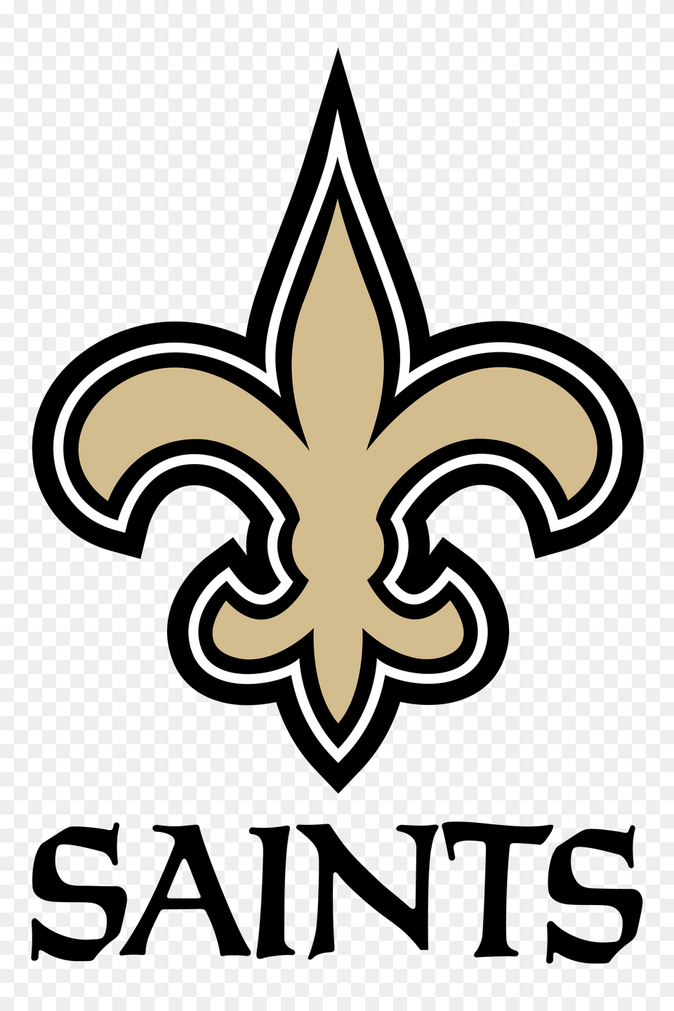 New Orleans Saints Football Logo New Orleans Saints Logo, Symbol, Emblem, Cross Png