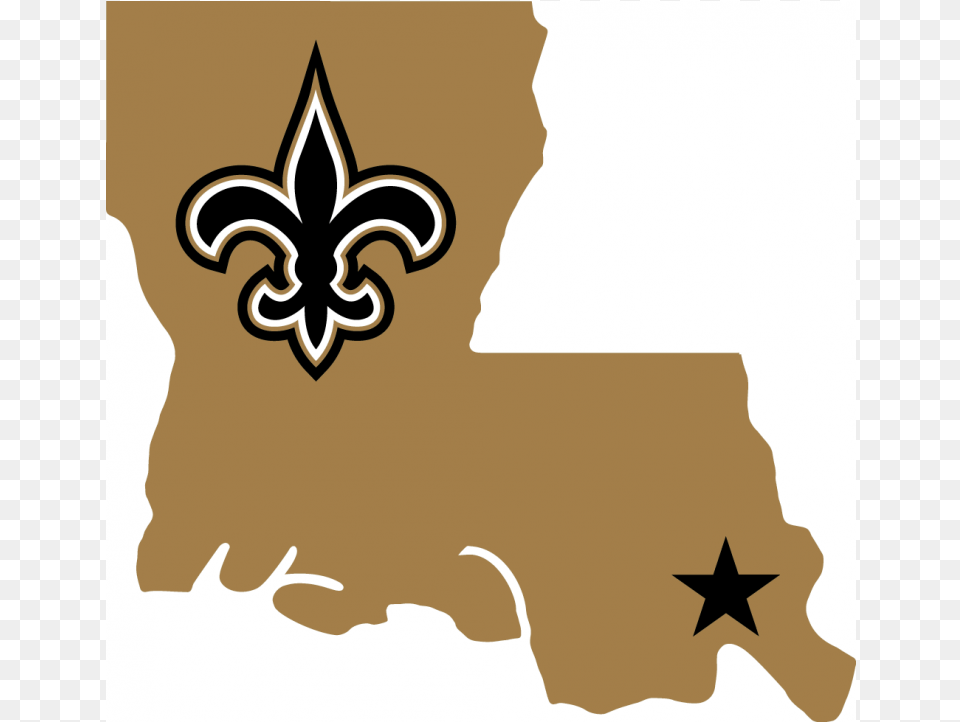 New Orleans Saints Iron On Stickers And Peel Off Decals New Orleans Saints At Carolina Panthers, Star Symbol, Symbol, Logo Png Image