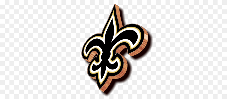 New Orleans Saints Logo 3d New Orleans Saints 3d Logo, Symbol, Cross, Emblem Free Transparent Png