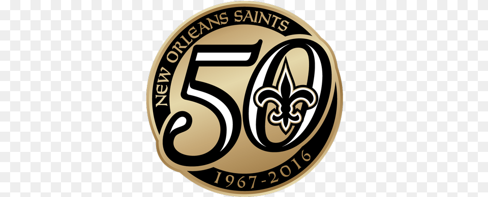 New Orleans Saints Logo Jpg New Orleans Saints 50 Years, Disk, Symbol, Emblem, Coin Png Image